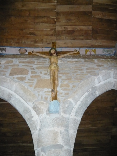Die Vorlage zum gelben Christus von Paul Gauguin in der Chapelle der Tremalo, oberhalb von Pont Aven