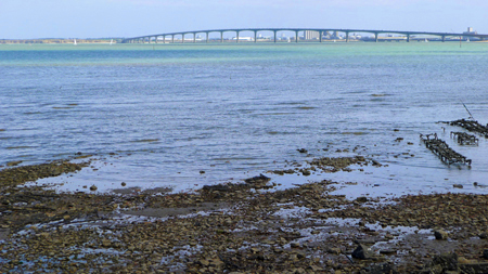 Brücke zur Ile de Ré von Rivedoux Plage aus gesehen